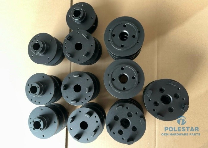 Scooter Shock Absorber Connecting Sleeve CNC Turned Aluminum Black Anodized
